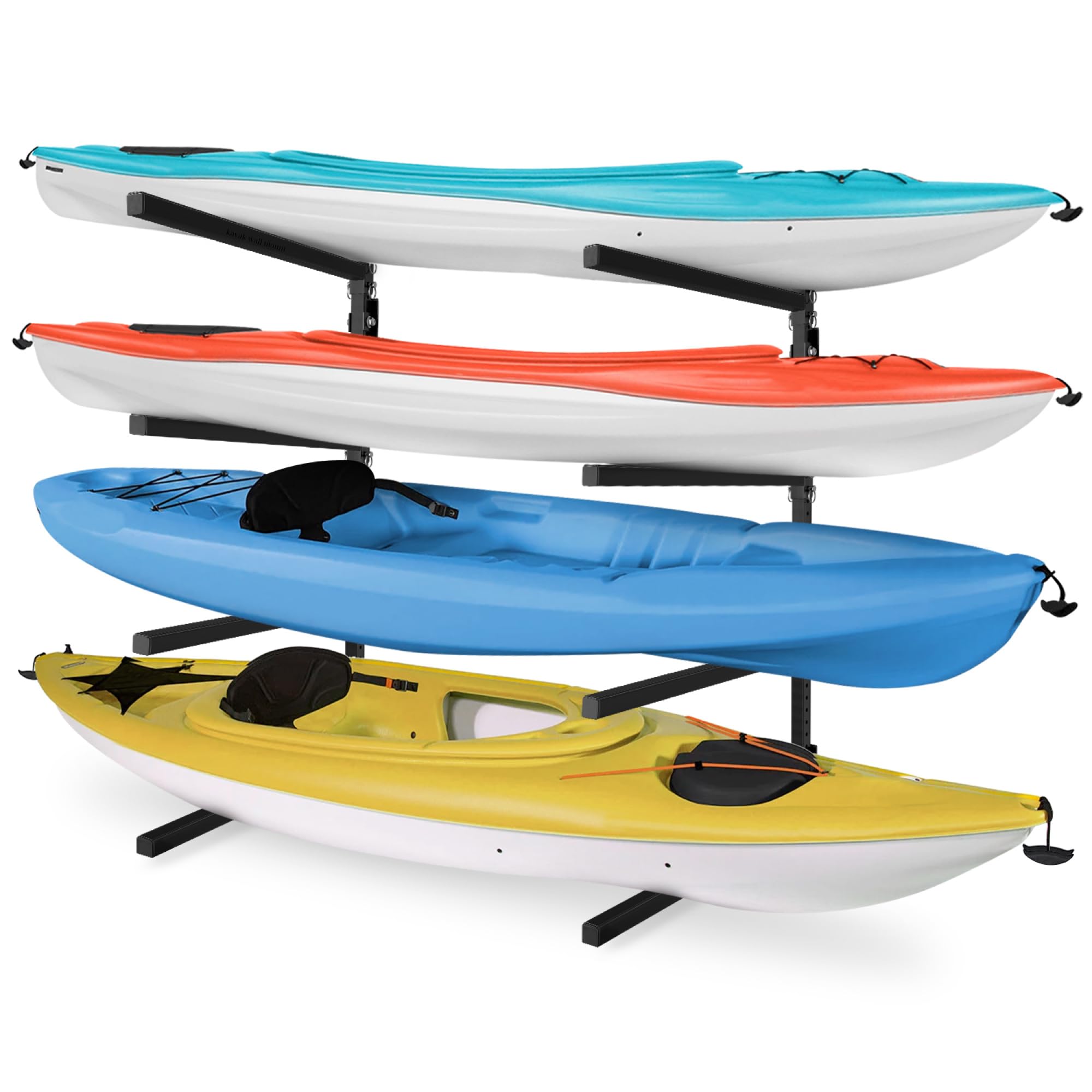 Yes4All Kayak Storage Rack Kayak Wall Mount Rack 400lbs 4 Adjustable Levels Kayak Rack for Outdoor, Indoor Kayak Storage Rack