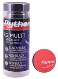 Python 3 Ball Can RG Multi Colored Racquetballs (Endorsed by Racquetball Legend Ruben Gonzalez!) (1-Can/Pack, 3-Balls) (Black/Re