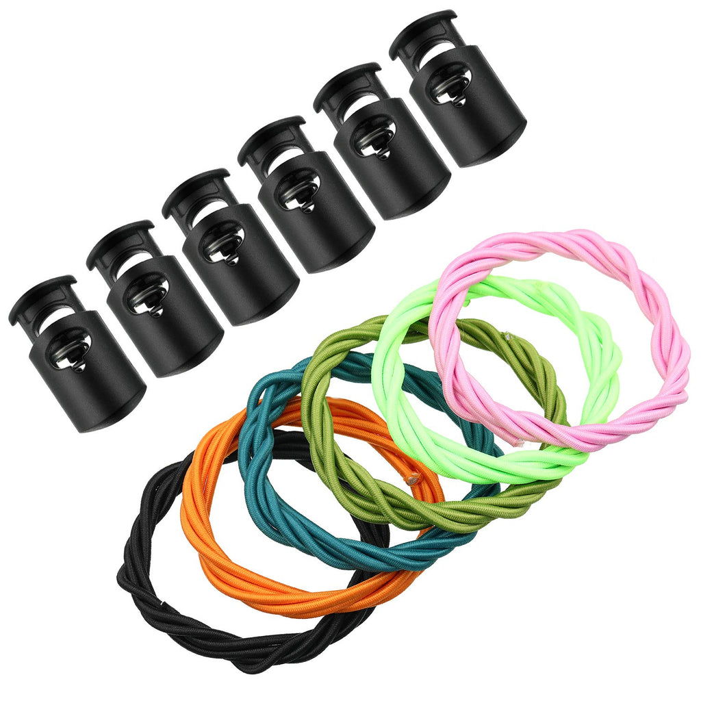 Frienda 12 Sets Bungee Cord Strap Kit, Includes Adjustable Replacement Swimming Goggle Strap Goggle Bungee Strap With Cord Lock