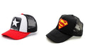 Michelangelo Yellow Superman Half Net Baseball Cap And 1908 Red Half Net Unisex Cap Combo