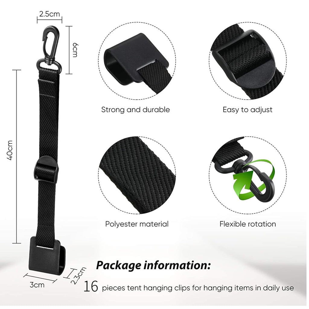 Shappy 16 Pcs Canopy Hanging Clips Tent Hanging Clip For Business Exhibitions To Hang Signs, Slogans, Flags, And For Outdoor Cam