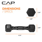 CAP Barbell 3 LB Coated Hex Dumbbell Pair with Black Handle