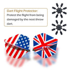 Wolftop 12 Pack Soft Tip Darts - Plastic Tip Darts 18 Grams With 100 Extra Dart Tips, 15 Flights, Dart Flight Protector, Aluminu