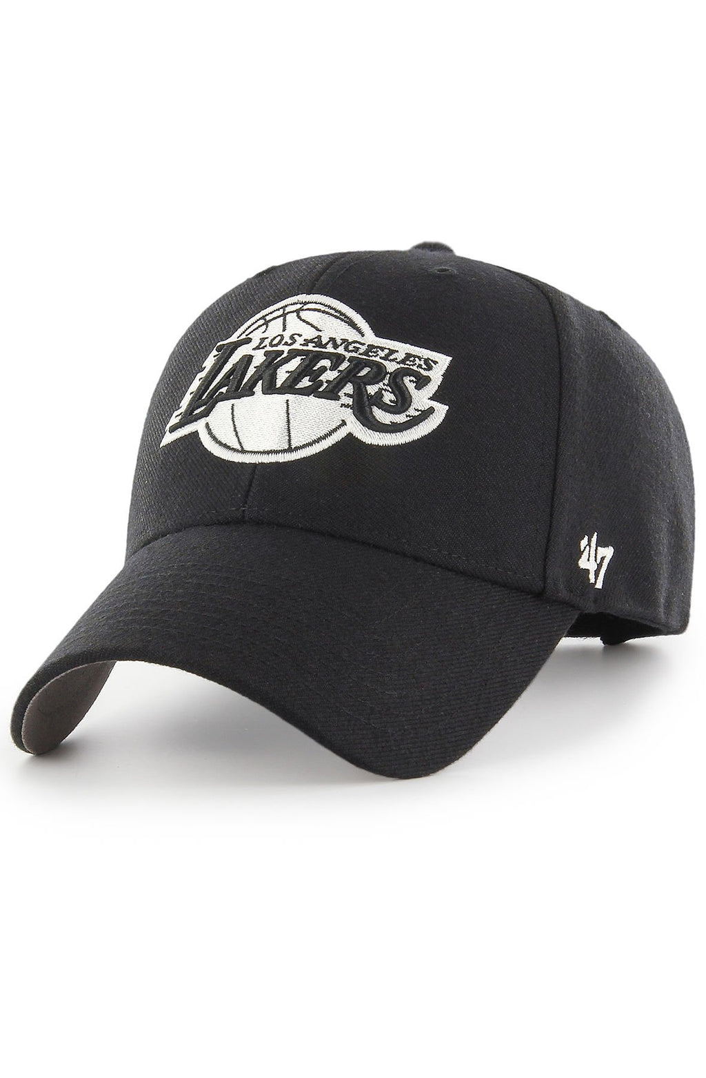 '47 Los Angeles Lakers Black White Mvp Adjustable Hat