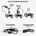 Cart-Tek Yellowstone Electric Golf Caddie Silver Lithium Battery Electric Golf Caddy W/Free Accessory Bundle! Let Be Your Caddy!