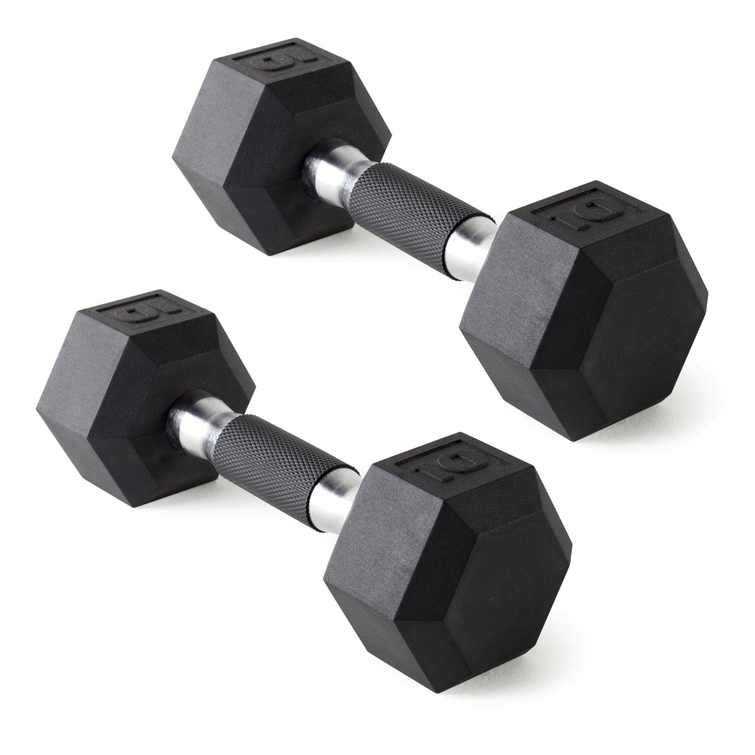 Cap Barbell 10 Lb Coated Hex Dumbbell Weight Pair With Padded Grip