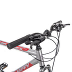 Huffy Hardtail Mountain Trail Bike 24 Inch, 26 Inch, 27.5 Inch, 26 Inch Wheels/20 Inch Frame, Gloss Nickel
