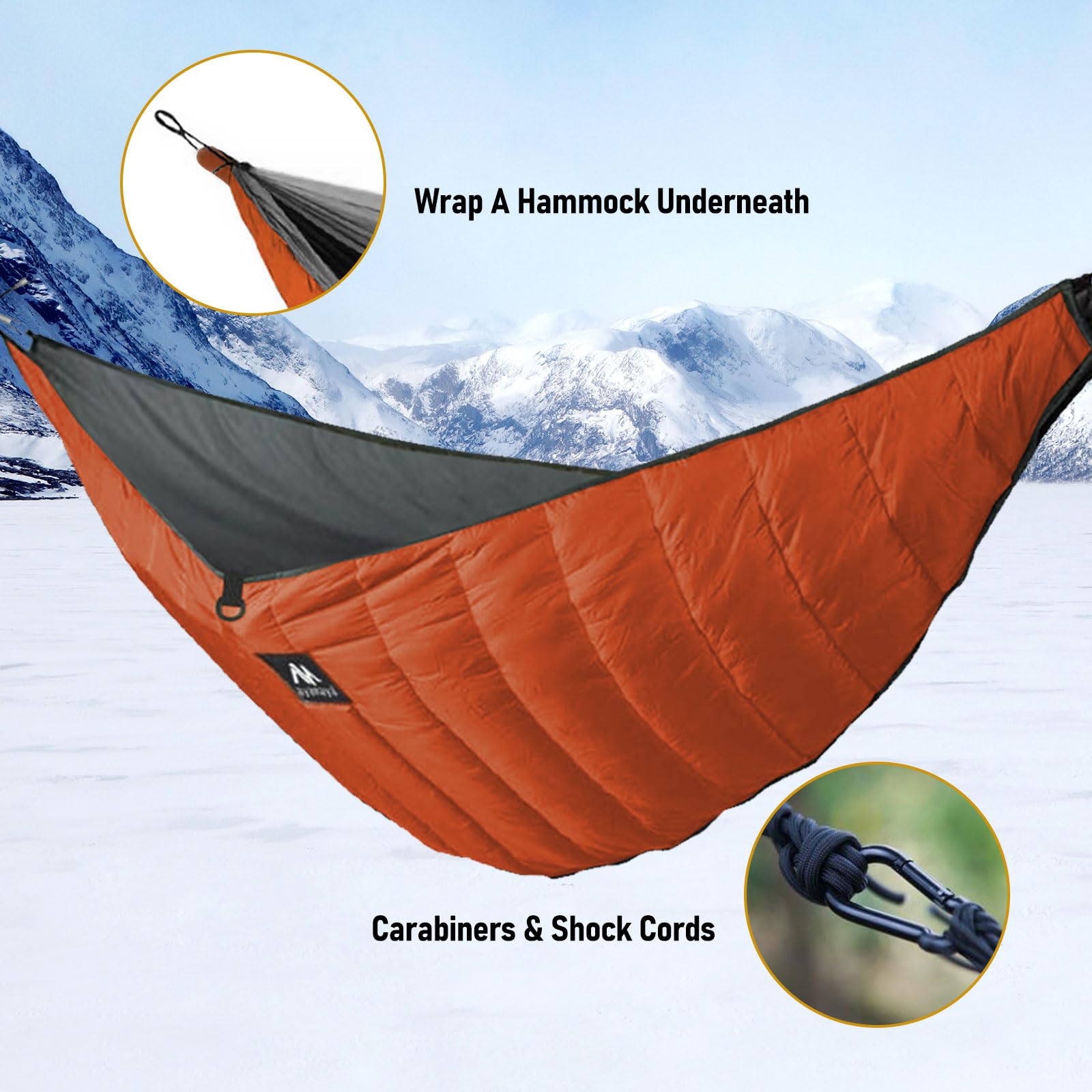 Ayamaya Single & Double Hammock Underquilt Full Length Big Size Under Quilts For Hammocks, Camping Backpacking Essential, Winter
