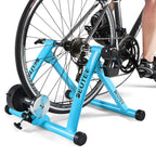 Bike Trainer, Magnetic Bicycle Stationary Stand For Indoor Exercise Riding, 26-29'' & 700C Wheels, Quick Release Skewer & Front