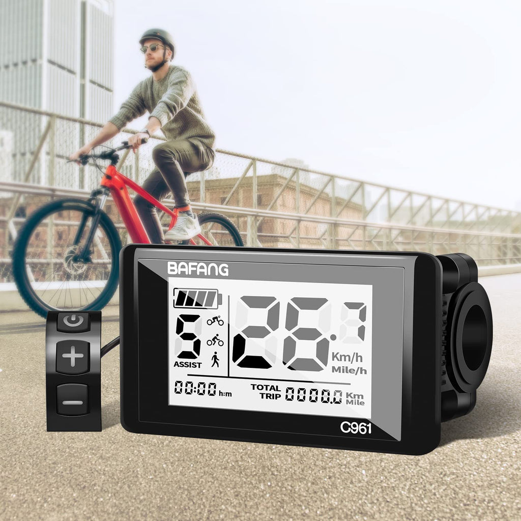 Ebike Display C961 For Bafang Bbs01B Bbs02B Bbshd Motor Electric Bike Bicycle Ebike Computer With Pas Uart Protocol