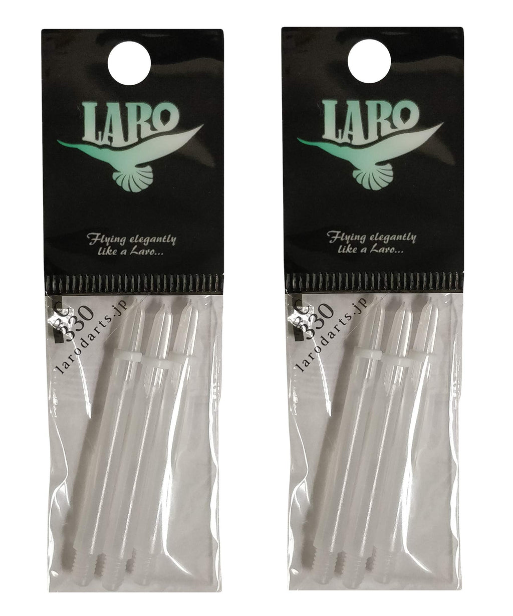Lstyle Dart Shafts: Laro Nylon - Non Spinning - (6 Shafts Total) - Milky White 130 (Extra Short)