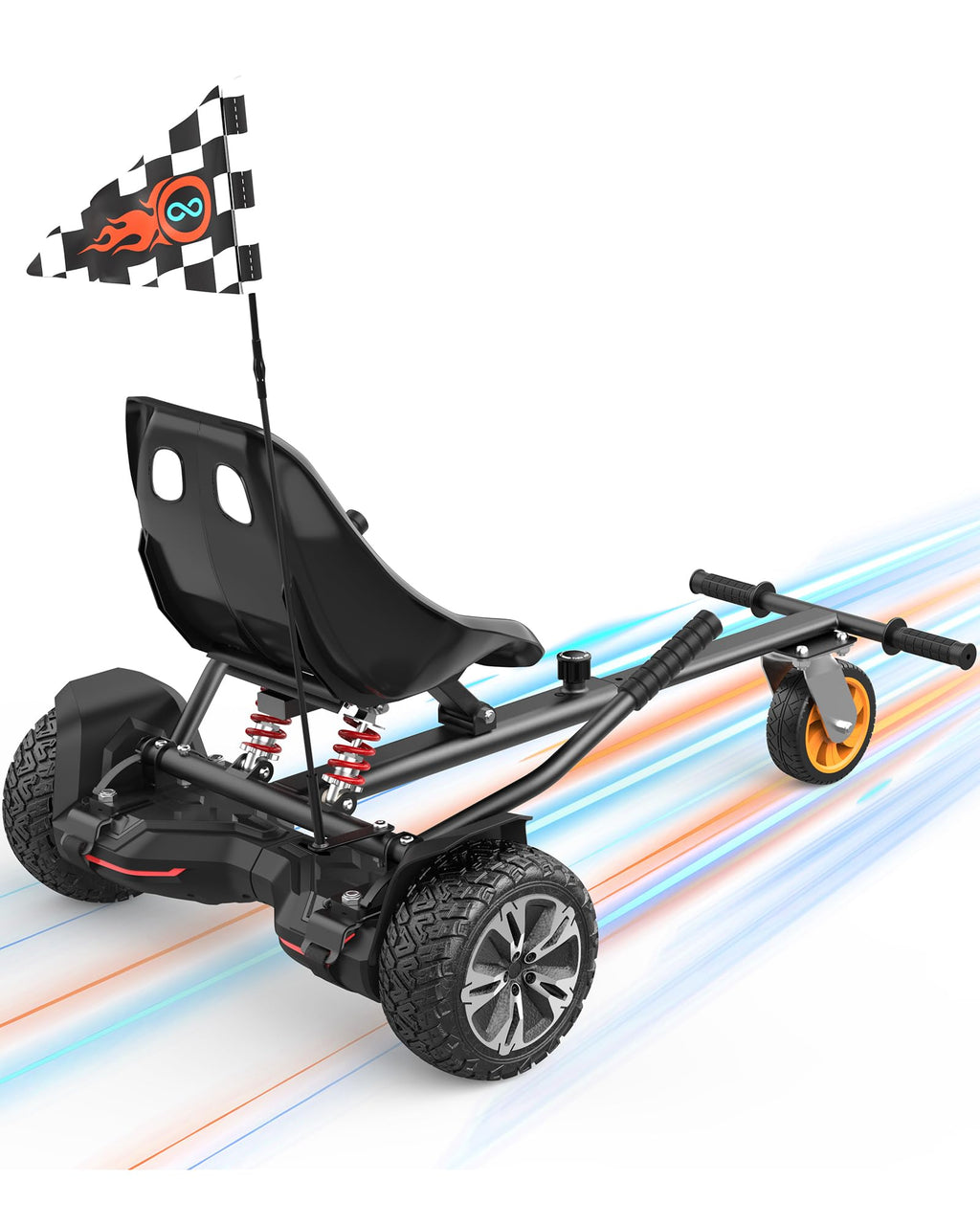 Gyroor K2 Balancing Scooter Go Kart Attachment for Kids & Adults, Adjustable Frame Length Balancing Scooter Seat Attachment for 