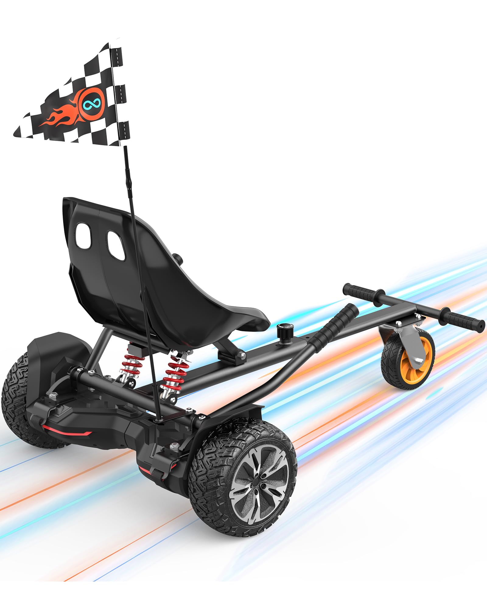 Gyroor K2 Balancing Scooter Go Kart Attachment for Kids & Adults, Adjustable Frame Length Balancing Scooter Seat Attachment for 