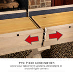 Freetime Fun 12 Ft Shuffleboard Table Multi Game Solid Wood Game Tables For Game Room - Shuffleboard Bowling Pin Set, Pucks, Wax
