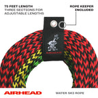 Airhead Water Ski Rope With Radius Handle, 3 Section For Water Skis, Wakeboards And Kneeboards