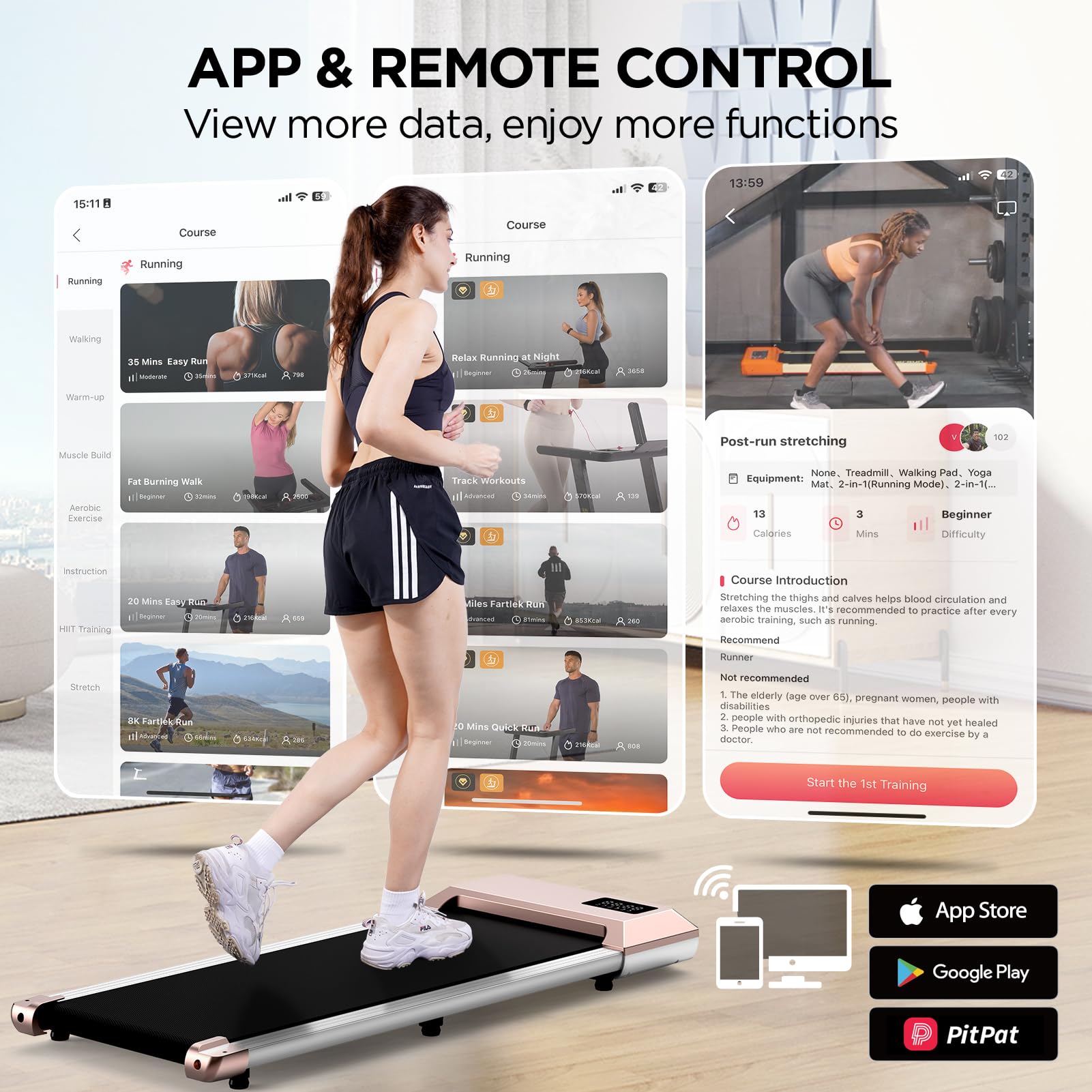 Lacuffy Walking Pad, Under Desk Walking Pads Treadmills For Home/Office, Mini Walking Pad For Home, 2 In 1 Walking Portable Desk