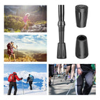 Bornfeel Trekking Pole Replacement Tips 16 Pack Hiking Pole Rubber Tips Walking Stick Tips End Caps Protectors