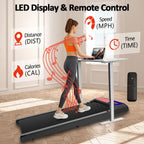 Maicifi Walking Pad Treadmill With Incline - Under Desk Treadmill, Small Walking Pad With Handle Bar,2.5Hp Low Noise,3 In 1 Fold