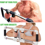 Gofitness Push Down Bar Machine - Chest Expander At Home Workout Equipment, Arm Exerciser - Portable Spring Resistance Exercise