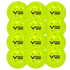Vulcan | Vpro Flight Outdoor Pickleball | Official Ball Of The Ppa Tour & Mlp | Hi-Vis Yellow | 12 Pack