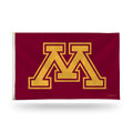 Rico Industries NCAA Minnesota Golden Gophers 3-Foot by 5-Foot Single Sided Banner Flag with Grommets, Maroon, 3' x 5'