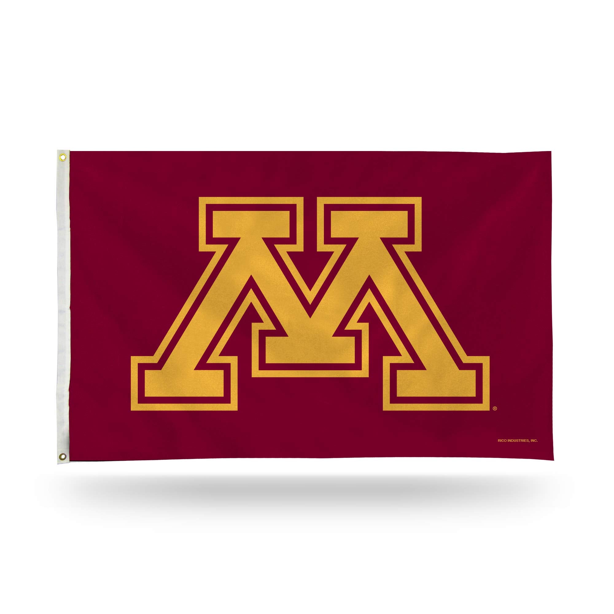Rico Industries NCAA Minnesota Golden Gophers 3-Foot by 5-Foot Single Sided Banner Flag with Grommets, Maroon, 3' x 5'