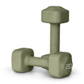 Tone Fitness 20 lb Neoprene Dumbbell Pair for Home Workouts - Non-Slip Design - Green