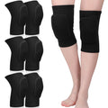 Eurzom 3 Pairs Dance Knee Pads Women Protective Non-Slip Knee Pads for Yoga Cheerleading Pole Floor Dance Volleyball (M,Black)