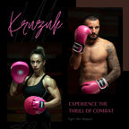 Kruzak Plain Focus Mitts And Boxing Gloves Set For Kickboxing And Muay Thai Mma Training - Fitness Kit With Punching Pads For Ma