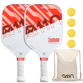 A11N Pickleball Paddles Set Of 2 Fiberglass Surface Rackets With 4 Pickleball Balls And Pickleball Bag For Beginners - Usapa App