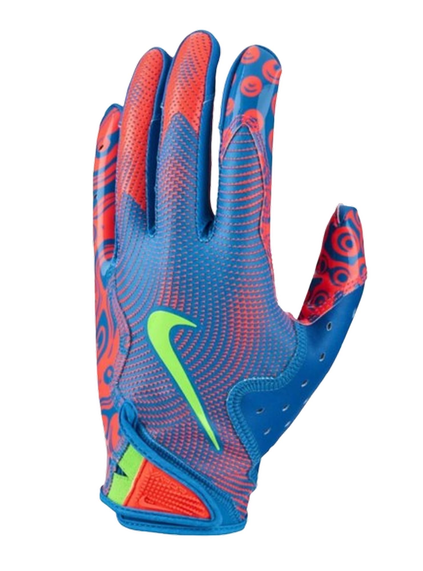Nike Vapor Jet 8.0 Football Gloves Blue Orbit | Hyper Orange | Green Large