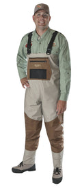 Caddis Wading Systems Mens Attractive 2-Tone Tauped Deluxe Breathable Stocking Foot Wader, Large(DOES NOT INCLUDE BOOTS) (CA129