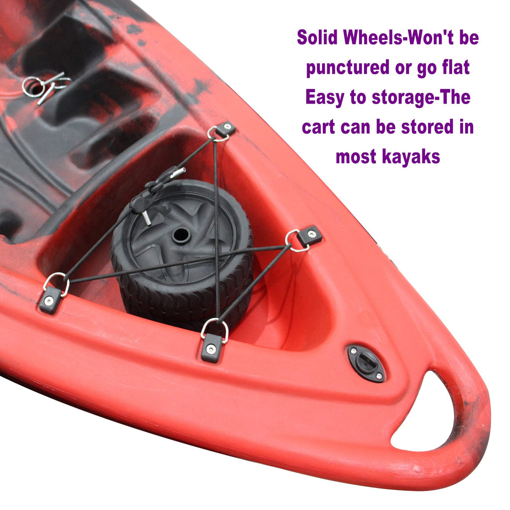Asmsw Kayak Cart Canoe Paddleboard Sup Trolley Carrier With No-Flat Wheels 100Lbs Capacity