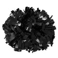 Metallic Cheerleader Cheerleading Pom Poms 6 inch 1 Pair 2 Pieces (Black)