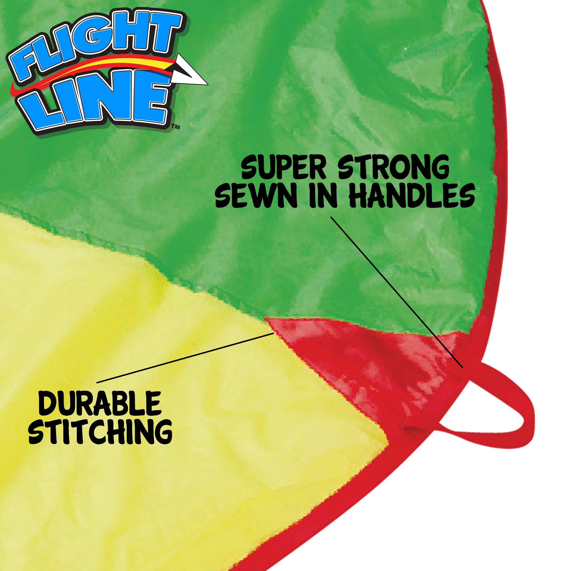 Thin Air Brands Kids 10-Foot Play Parachute Toy For Boys And Girls With 12 Handles For Team Group Cooperative Games, Ages 3 (12-