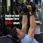 Beast Rage Weight Lifting Wrist Wraps Muscle Building Performance Training Gym Exercise Fitness Straps Thumb Loop Support Stretc
