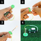 3D Om Golf Tees Hanger, Mini Silicone With Guide Ring, Stylish Cute Adorable(Green)