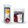 Team Golf Nfl Kansas City Chiefs 3 Golf Balls And 50 Golf Tees Logo Imprinted Golf Balls (3 Count) & 2-3/4'' Regulation Golf Tee