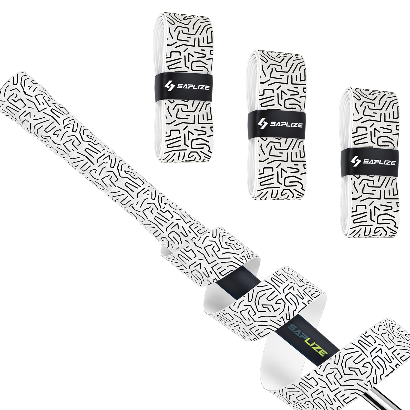 SAPLIZE Golf Grip Wrapping Tapes, 3-Pack Tacky PU Overgrip Tapes, New Regripping Solution for Golf Club Grips