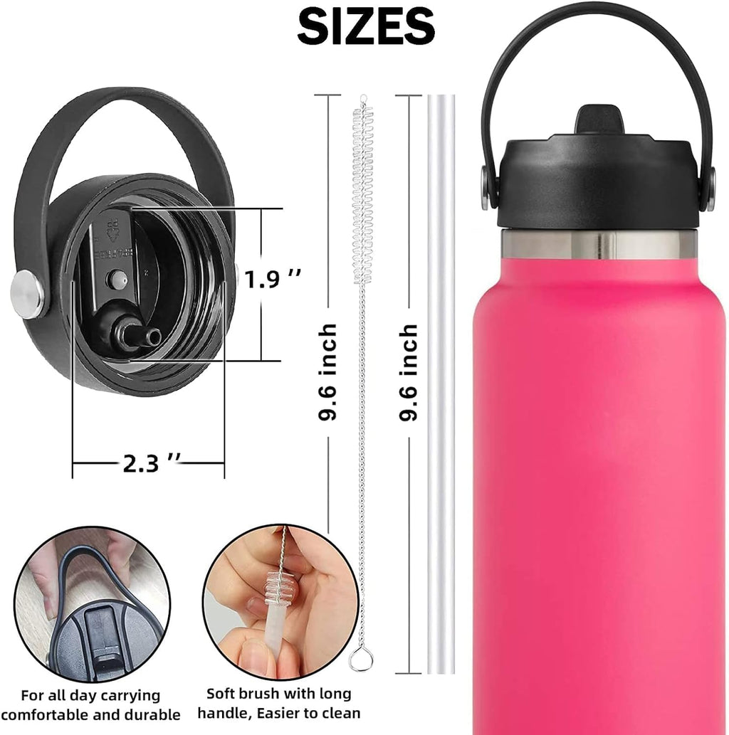 Straw Lid For Hydroflask Wide Mouth, Hydroflask Lids With Straw 12 18 20 32 40 64 Oz, Replacement Straw Cap For Hydroflask, Top