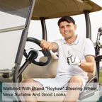 Roykaw Golf Cart Steering Wheel Or Hub Adapter For Ezgo Club Car Yamaha (For Ezgo Rxv/Txt Black)