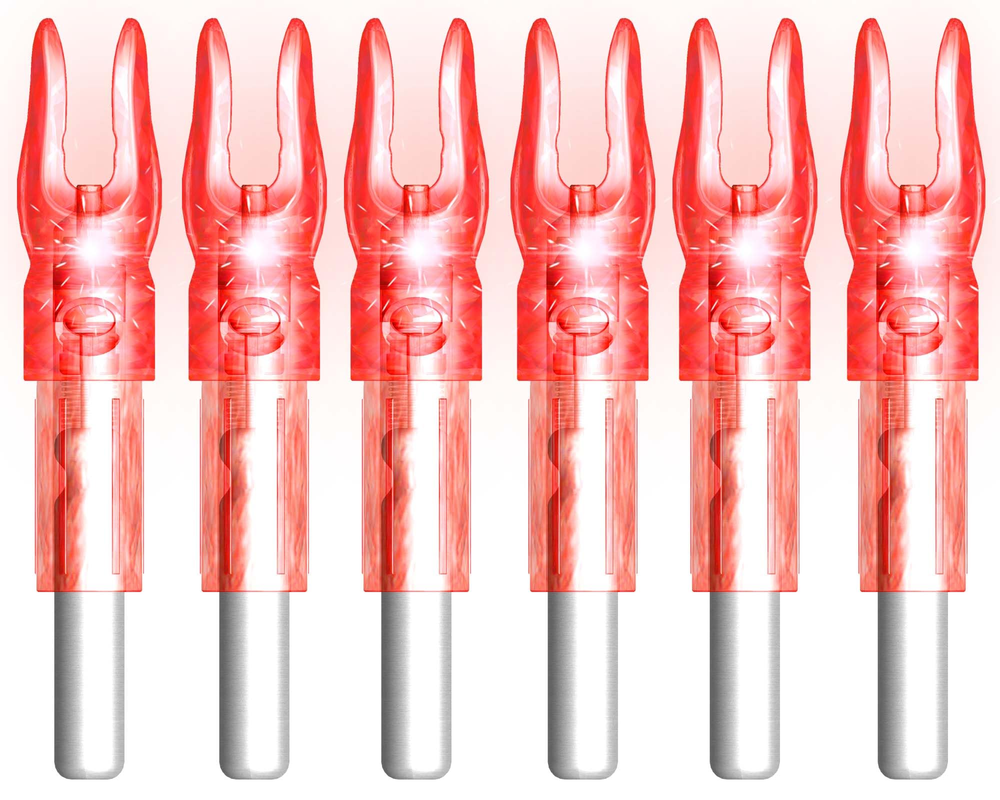 XHYCKJ 6PCS S Led Lighted Nocks for Arrows with .244 Inside Diameter,Screwdriver Included
