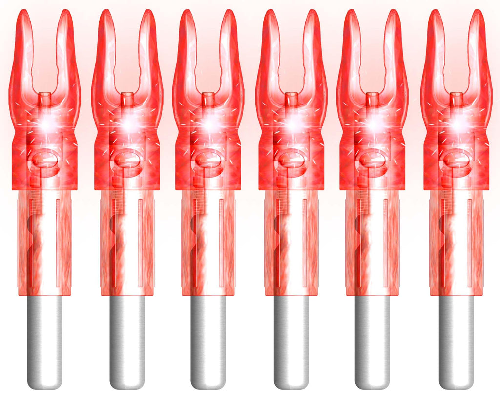 Xhyckj 6Pcs X Led Lighted Nocks For Arrows With .203'' Inside Diameter,Screwdriver Included