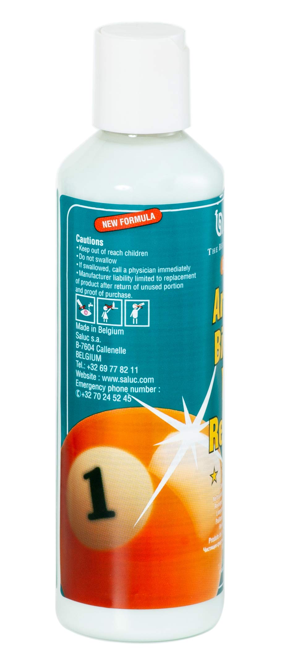 Aramith Bundle Of 3 Items Billiard Ball Cleaner, Billiard Ball Restorer 8.4 Fl.Oz. Bottles Microfibre Cloth