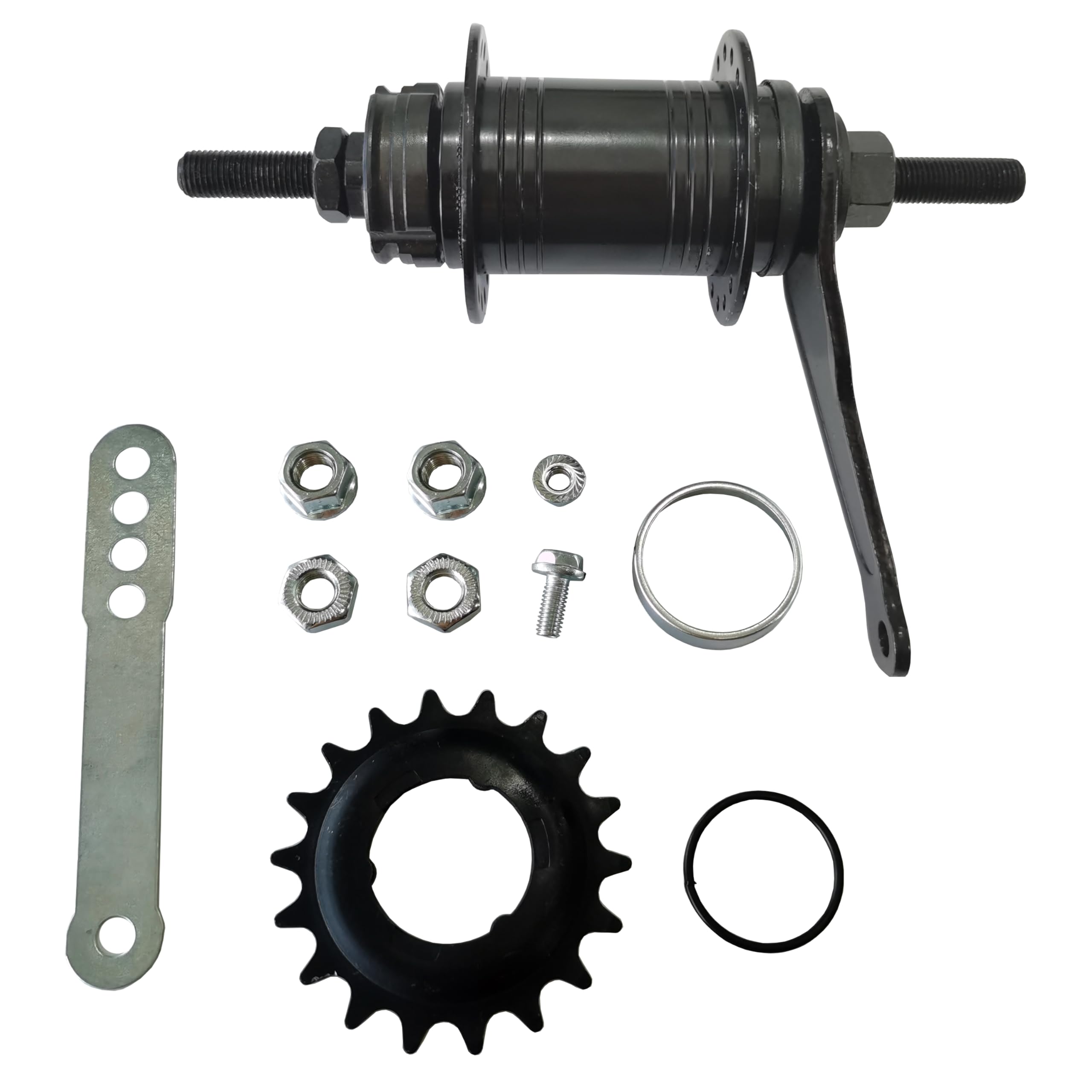 DONSP1986 Bicycle Coaster Brake Hub/Bike Brake Rear Hub 36 Hole Stainless Steel (Black)