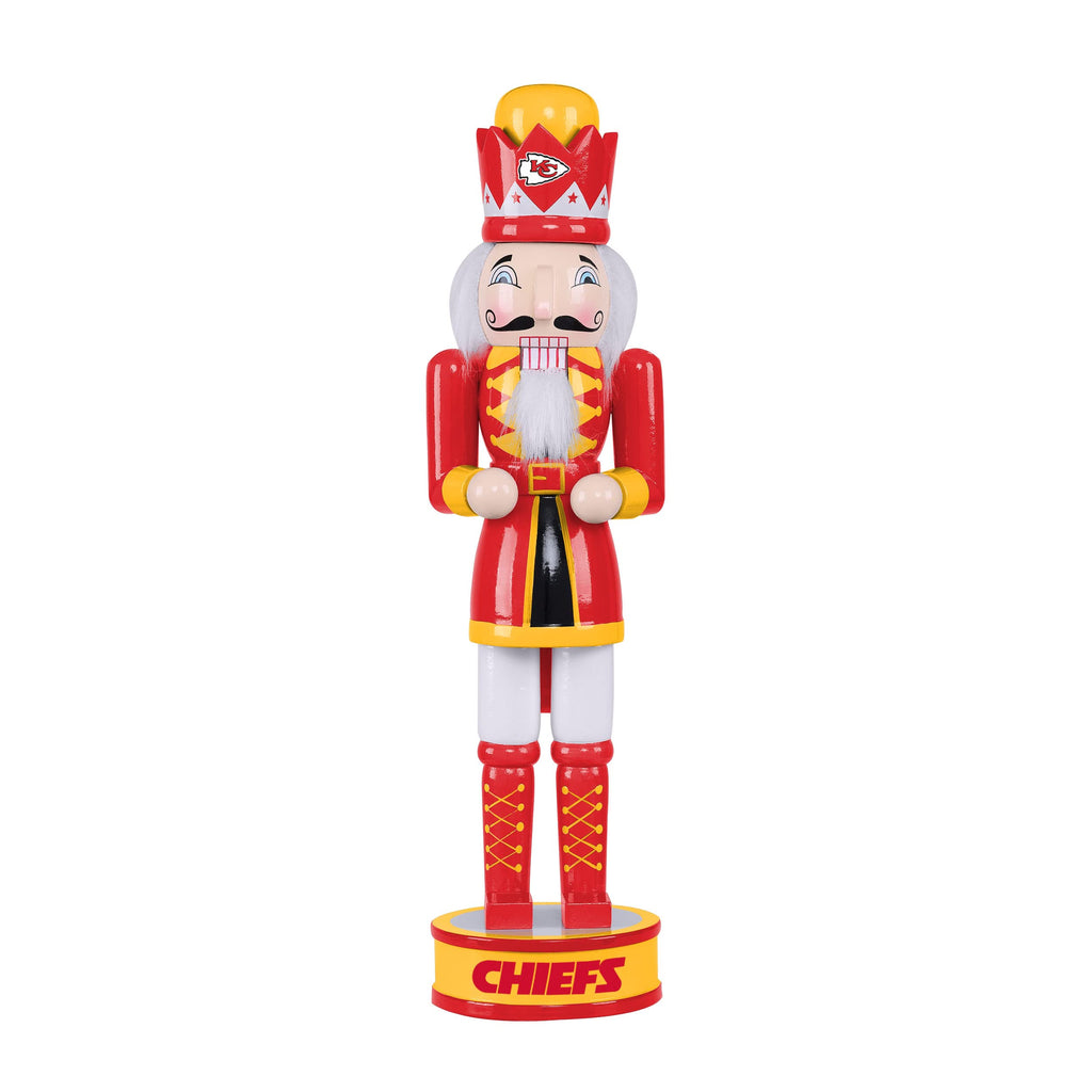 FOCO NFL Kansas City Chiefs Team Logo 14 Holiday NutcrackerTeam Logo 14 Holiday Nutcracker, Version 2, One Size