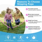 Grawun 12 Pack Jump Rope For Kids,Soft Beaded Jump Rope,Adjustable Length Tangle-Free Segmented Soft Beaded Skipping Rope,For Wo