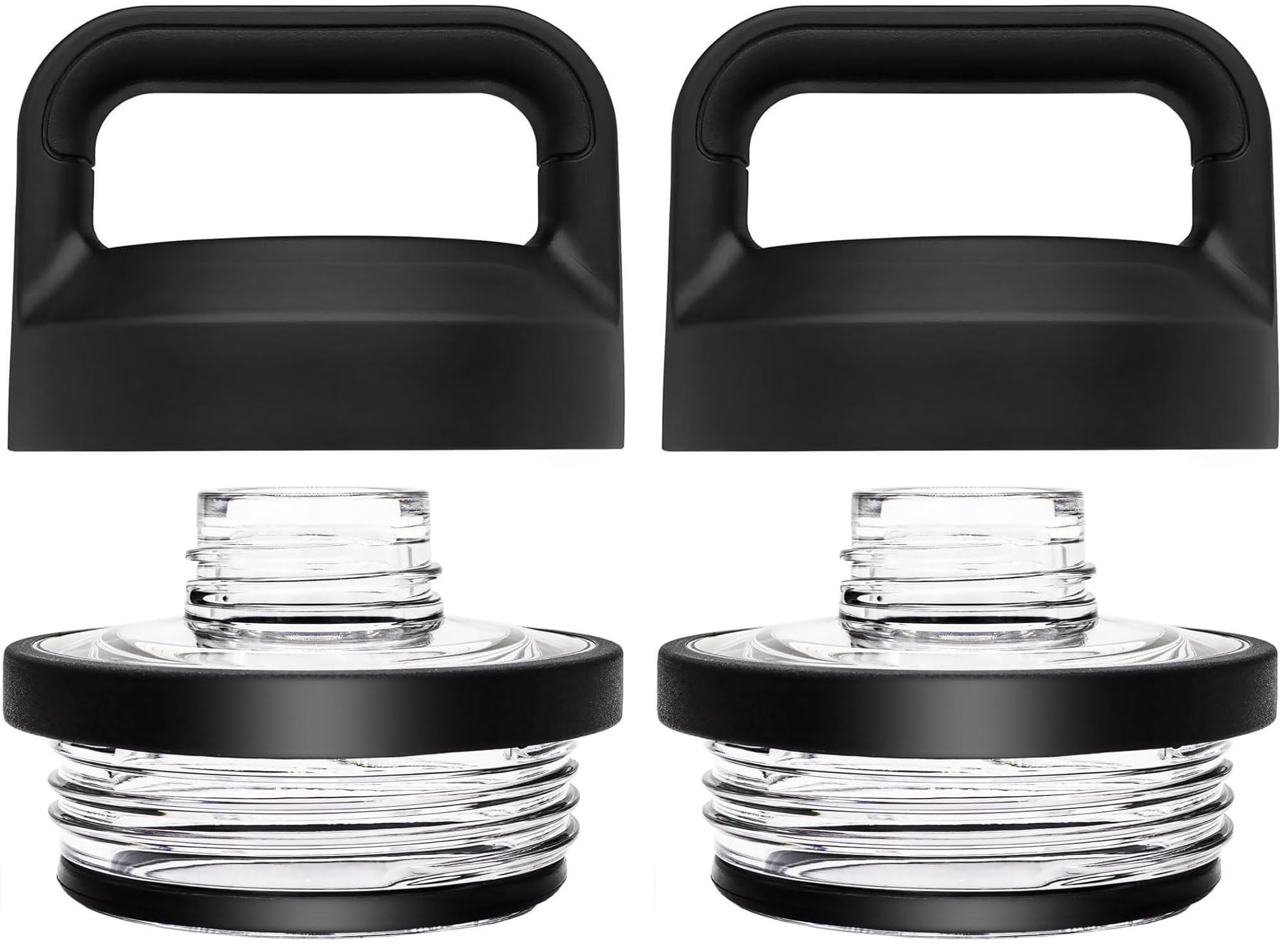 2PCS Replacement for YETI Rambler Bottle Chug Cap Lid, Screw Top Lid Replacement Fits for 18/26/ 36/64 oz Yeti Rambler, Chug Cap