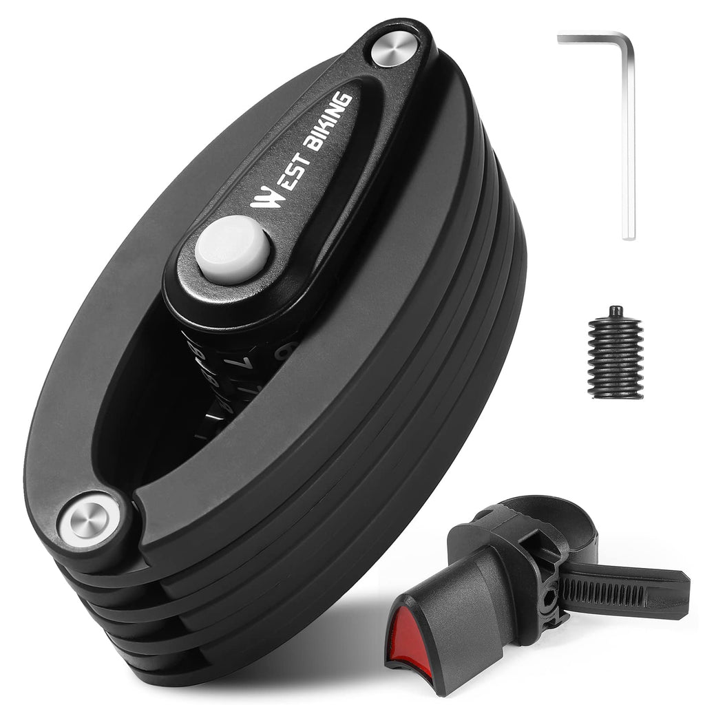 Chimona Bike Foldable Lock, 4-Digit Anti   Theft   Combination   Bicycle   Lock, Security Level 6 Heavy Duty Folding Bike Lock, 