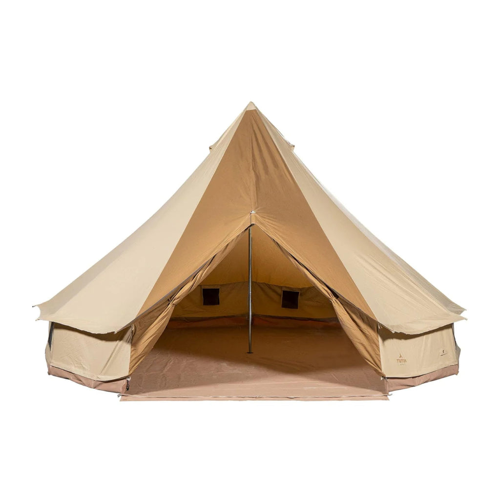 Teton Sports Sierra 16 Canvas Bell Tent; Waterproof 12 Person Family Camping Tent, Brown
